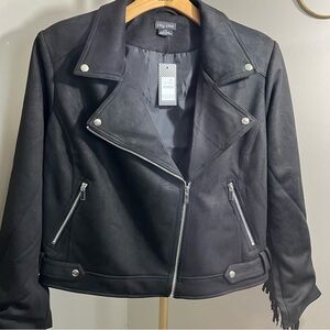 Plus size 20 City Chic black jacket with zippers and buttons. New with Tags